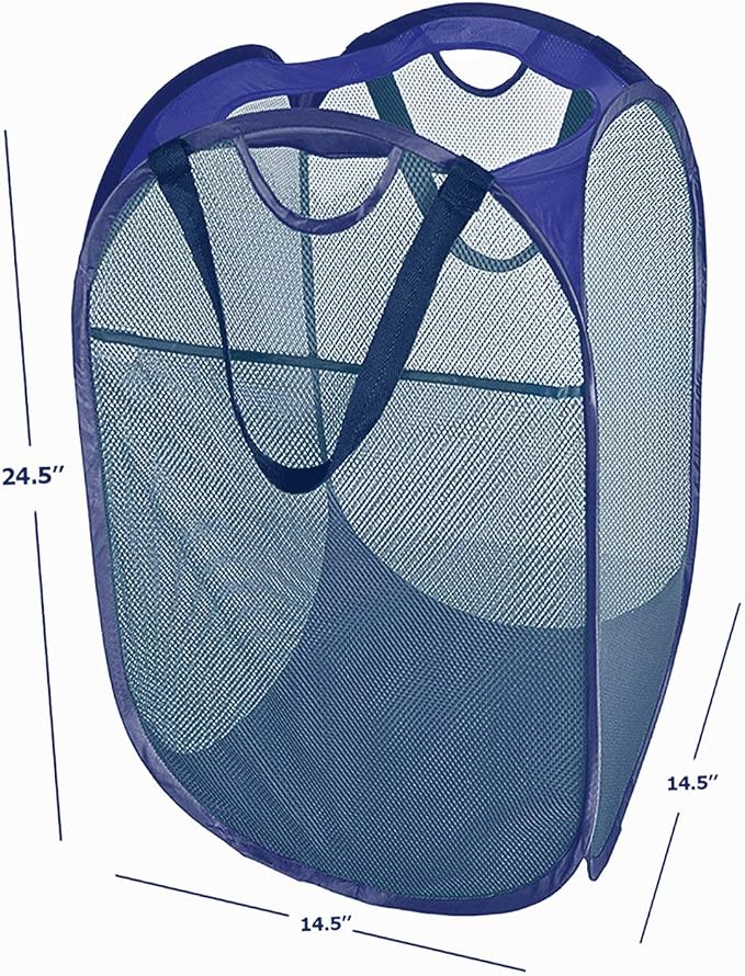 Strong Mesh Pop-up Laundry Hamper, Quality Collapsible Laundry Basket - Image 2