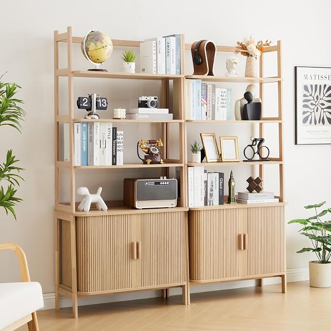 4-Tier Bookshelf, Tall Bookcase - Image 5