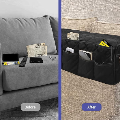 MEHIDFY Armchair Caddy, Waterproof Sofa Armrest Organizer, Non Slip Recliner - Image 3