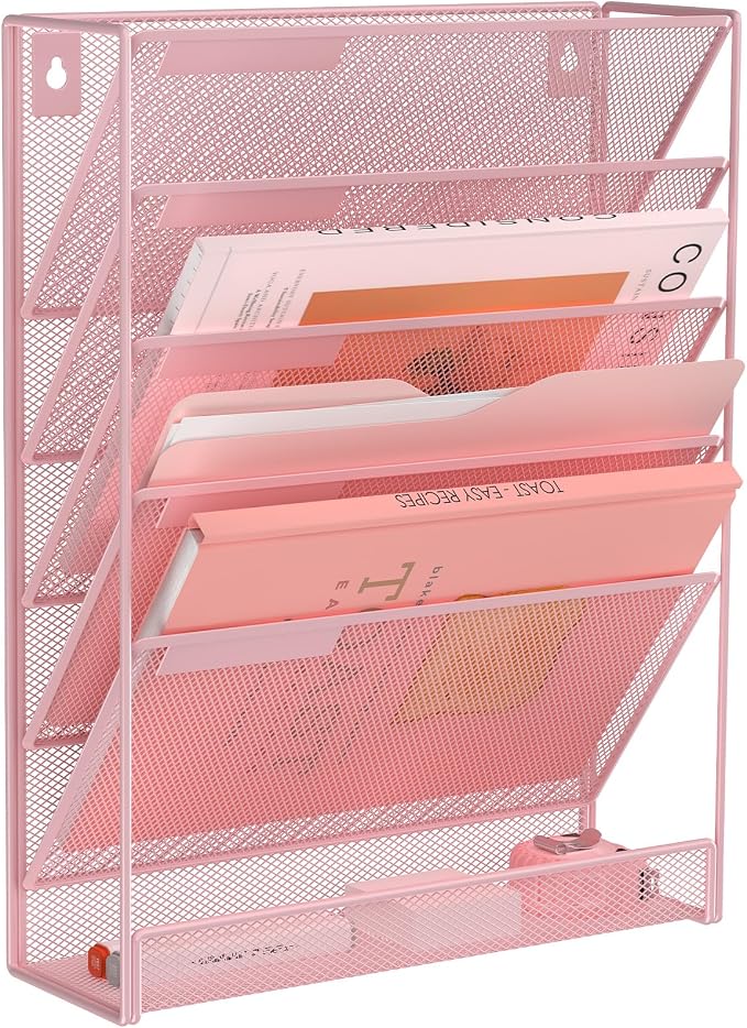 Kuntine.B Wall File Organizer Office Hanging Magazine Holder Wall File Organizer by KuntineB