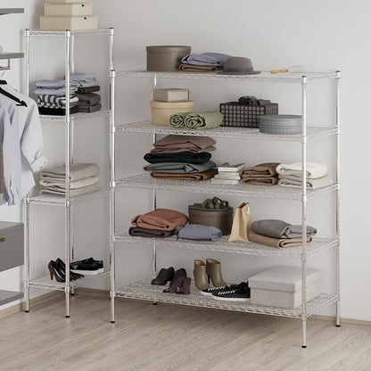 24" Deep x 54" Wide x 64" Height Wire Shelving Kit | 5-Tier | NSF Commercial - Image 7
