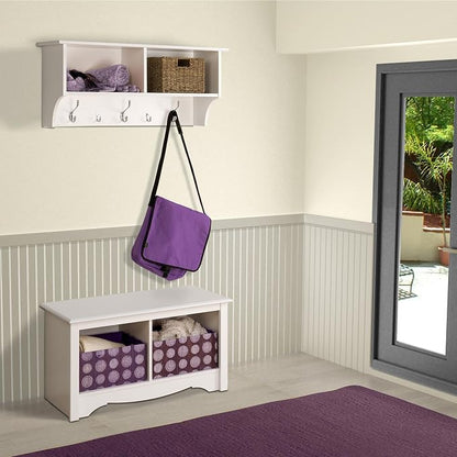 Prepac 36" Contemporary Wall Mounted Coat Rack, Coat Hooks Wall Mount - Image 4
