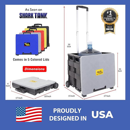 dbest products Quik Cart Collapsible Rolling Crate on Wheels - Image 4