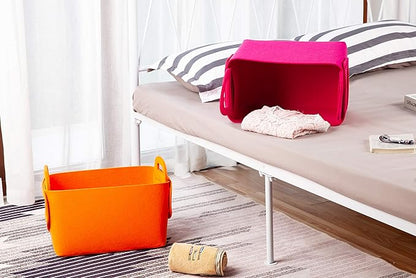Minoisome Storage Basket Felt Storage Bin Collapsible& Convenient Box Organizer - Image 5
