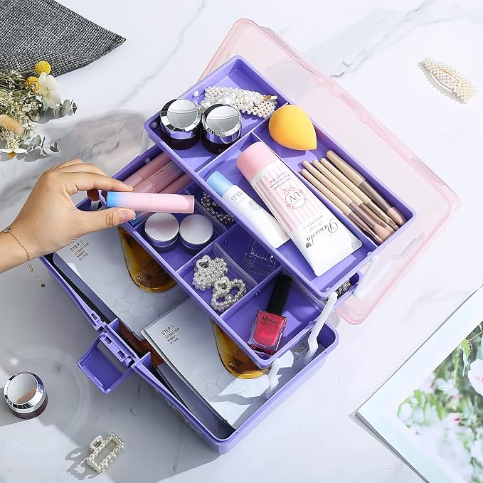 2PCS 12'' Three-Layer Clear Plastic Storage Box/Tool Box - Image 6