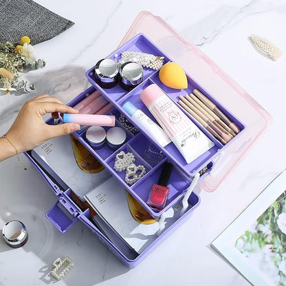 2PCS 12'' Three-Layer Clear Plastic Storage Box/Tool Box - Image 6