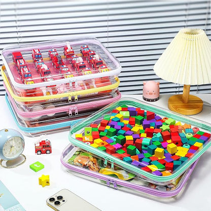Sanwuta 6 Pcs Clear Hard Zipper Case Pencil Pouches Hard Plastic Zipper Pouches - Image 6