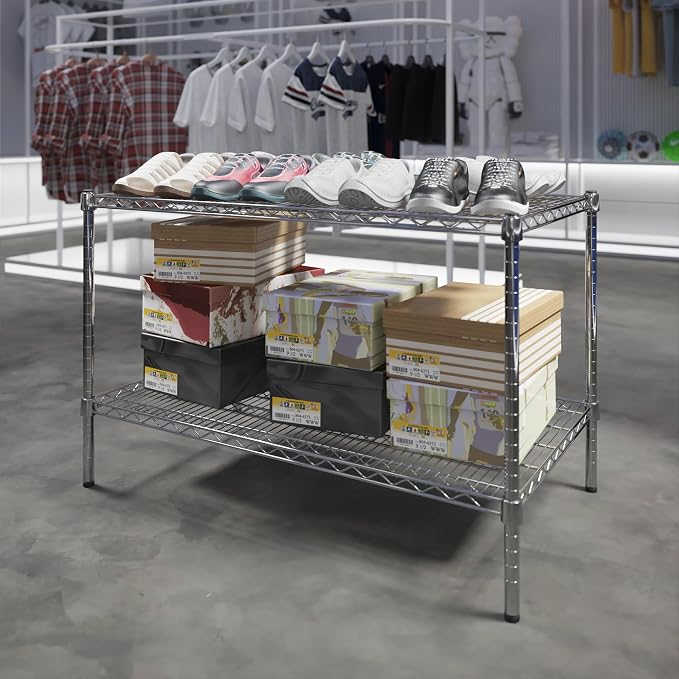 24" Deep x 42" Wide x 27" Height Wire Shelving Kit | 2-Tier | NSF Commercial - Image 2