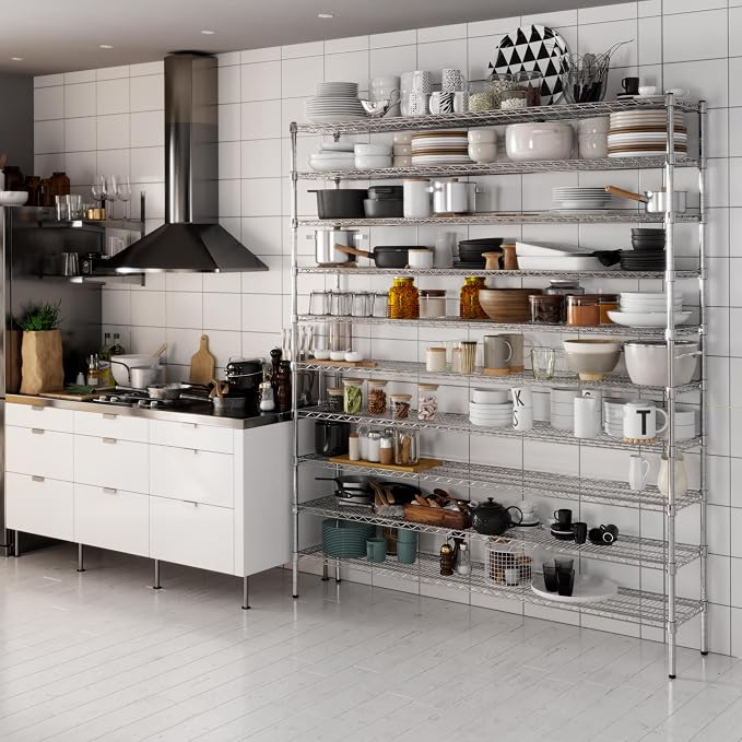 14" Deep x 72" Wide x 86" Height Wire Shelving Kit | 10-Tier | NSF Commercial - Image 2
