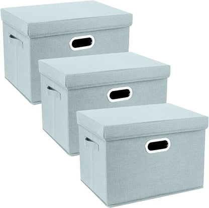 TYEERS Large Storage Bins with Lids, Collapsible, Fabric Storage Boxes by StorageOrganization