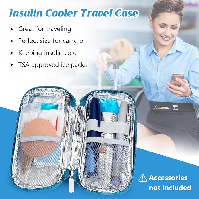 YOUSHARES Insulin Cooler Travel Case TSA Approved Medication Diabetic Supplies - Image 2