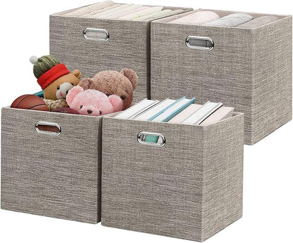 Posprica Storage Bins, 11×11 Foldable Storage Cubes Boxes Container Closet by Posprica