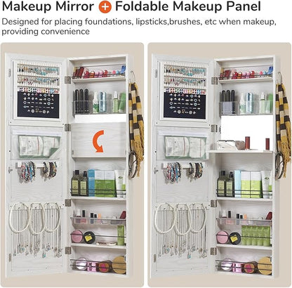 GISSAR Jewelry Mirror Armoire Wall Mount Over The Door Cabinet Storage - Image 5