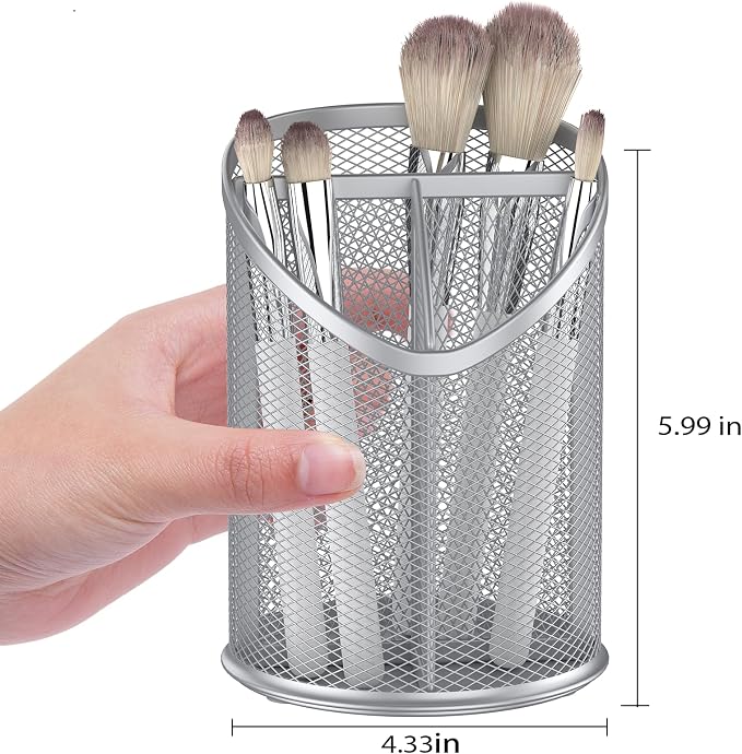 2 Pack Pen Holder Mesh Round Pencil - Image 2