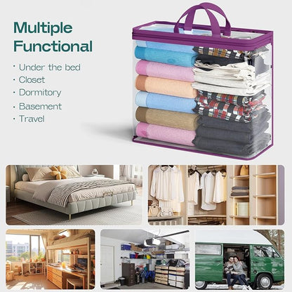 10PACK Clear Zippered Storage Bags - Image 7