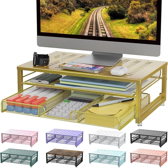 gianotter Computer Monitor Stand Riser, office organizer by gianotter