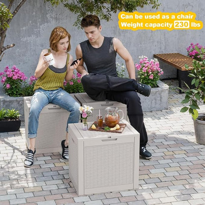 37 Gallon Outdoor Deck Box, Storage Lockable Waterproof Patio Furniture - Image 3