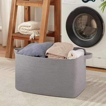 Extra Large Blanket Basket, Rectangle Nursery Blanket Storage - Image 6