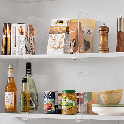 HBlife Clear 12 Inches Tall Acrylic Shelf Dividers - Image 7