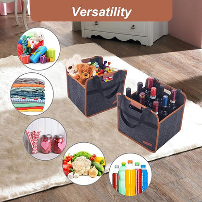 9 Bottle Wine Tote Bag, Insulated Thermal Padded Wine Carrier Tote, Reusable - Image 5
