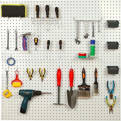 114-Piece Heavy Duty Metal Pegboard Hooks & Organizer Kit - Image 3