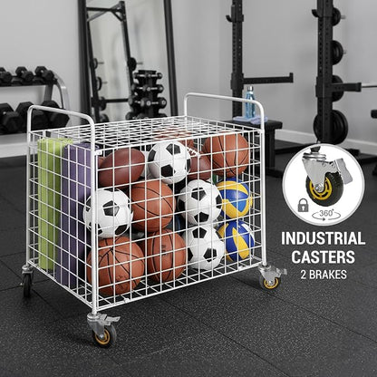 MyGift Professional Gym Metal Multi Sports Ball Storage Cart - Image 2