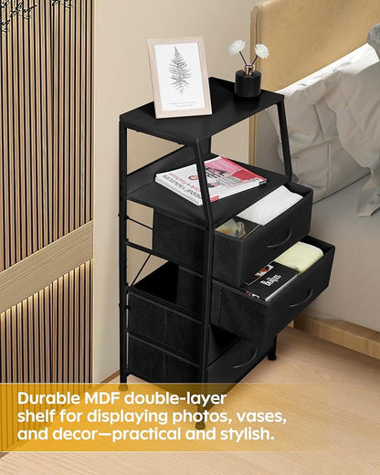 Dresser for Bedroom, Fabric Nightstand Tall Dresser & Chests of Drawers - Image 6