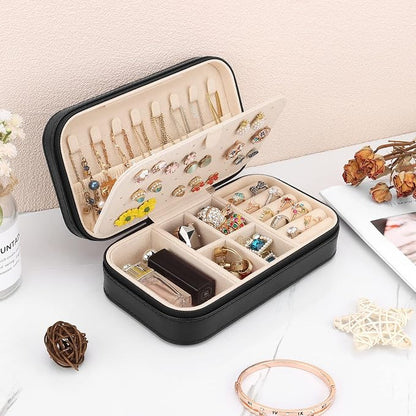 DesignSter Travel Jewelry Box, PU Leather Portable Jewelry Case, Small Jewelry - Image 6