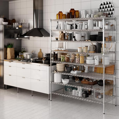 24" Deep x 54" Wide x 74" Height Wire Shelving Kit | 8-Tier | NSF Commercial - Image 2