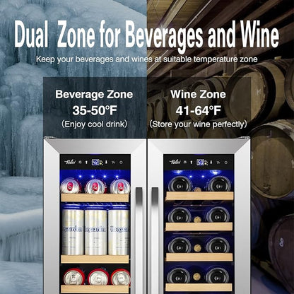 24-Inch Dual Zone Wine and Beverage Refrigerator - Image 2