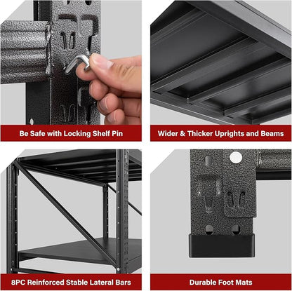 2000LBS Heavy Duty Garage Shelving Units, Metal Garage Shelves, Large Storage - Image 7