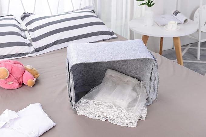 Storage Basket Felt Storage Bin Collapsible& Convenient Box Organizer - Image 4