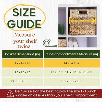 13x13x13 Storage Cube Bins Wicker Storage Basket - Image 5