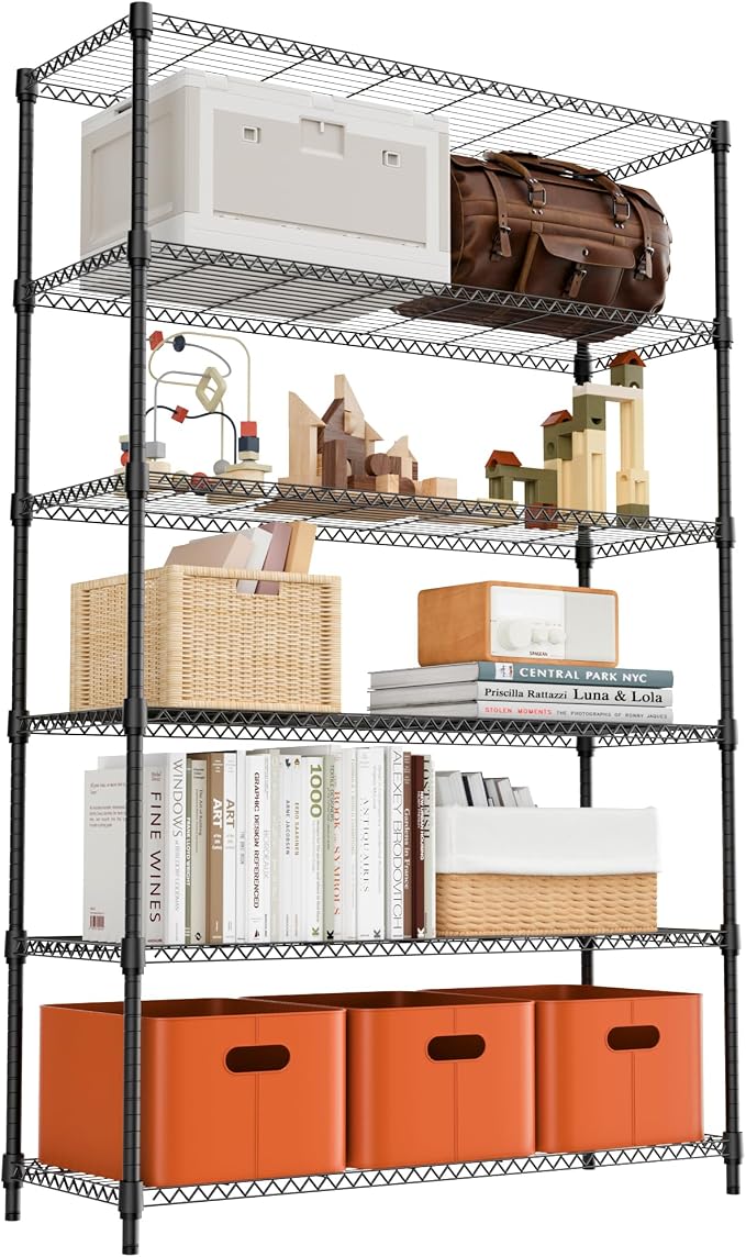 6 Tiers Shelf 2100 lbs Steel Storage Shelving Utility Shelving Unit Steel by MEIGAOPLASTICANDMETALHKCOLIMITED