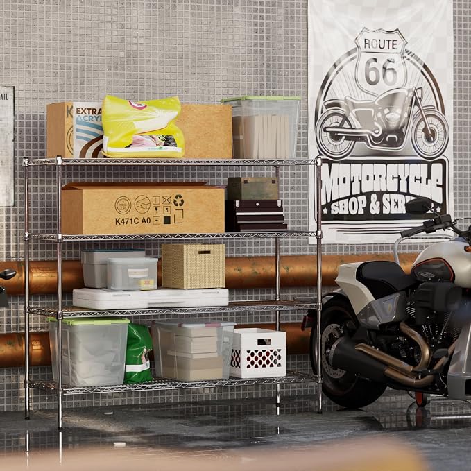 21" Deep x 60" Wide x 54" Height Wire Shelving Kit | 4-Tier | NSF Commercial - Image 6