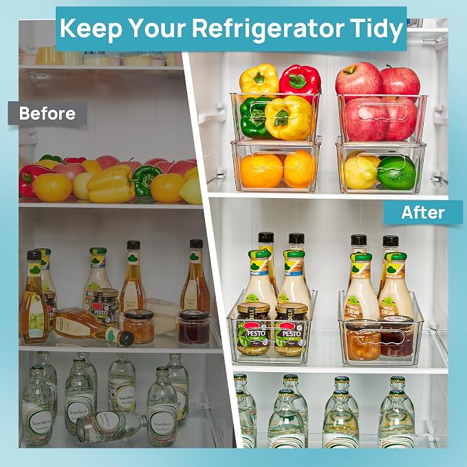 Vtopmart 8pcs Clear Organizers and Storage Bins - Image 4