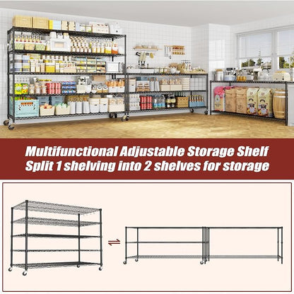 PrimeZone 5 Tier 80.7" Hx55.5 Wx24 D Wire Shelving - Image 6