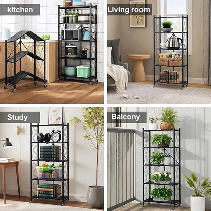 GlowSol 5 Tiers Folding Storage Shelves - Image 7