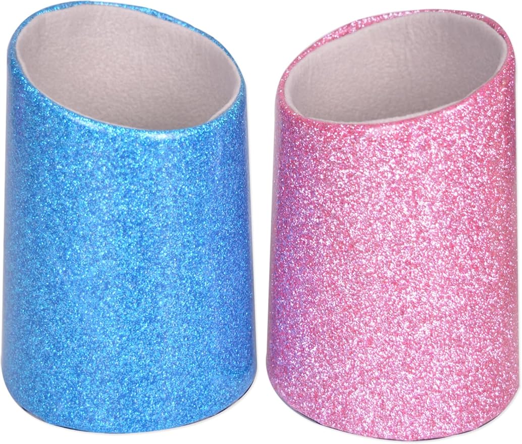 2 Pack Eyeglasses Holder PU Leather Glasses Stand Case Holder by Bleiou