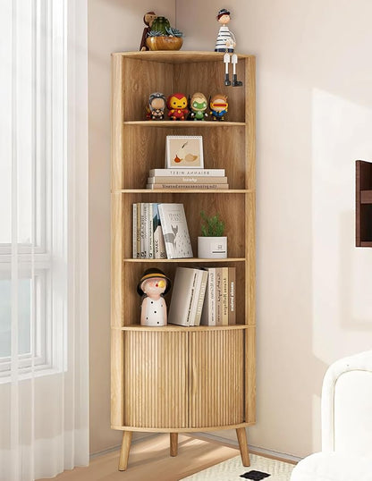 Corner Cabinet, 66.73'' Tall Modern Corner Bathroom Storage Cabinet by Limaoaio