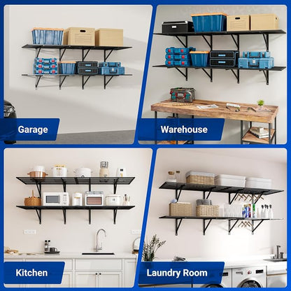 FLEXIMOUNTS 2x6ft Heavy Duty Garage Storage Wall Shelving, 1600lbs Load Capacity - Image 6