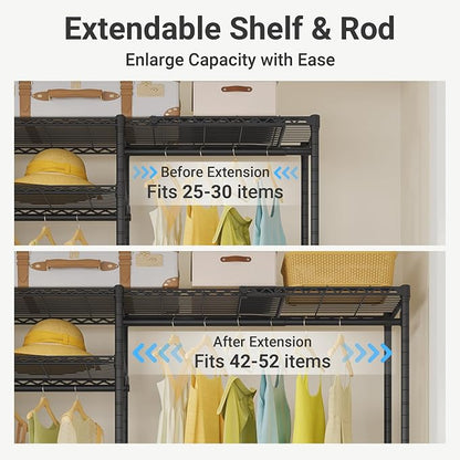 VIPEK X20 Plus Expandable Reach-in Closet Rack Adjustable from 3'9" to 5'2" - Image 6