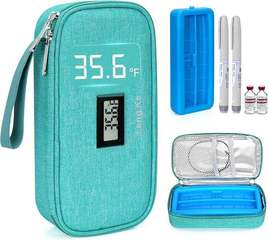 Insulin Cooler Travel Case, TSA Approved Refrigerated Medicine Travel Bag by Lengke