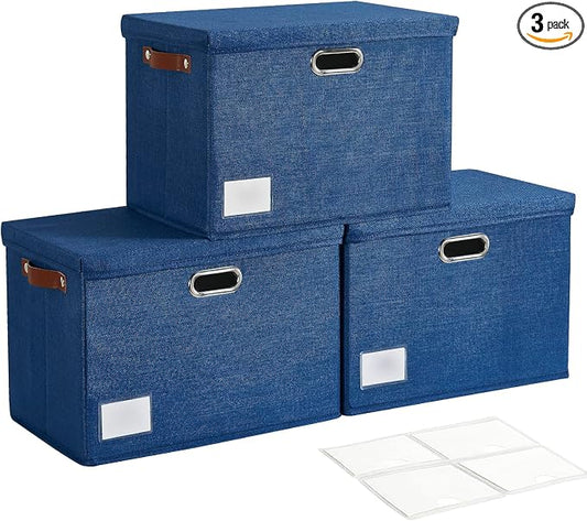 17" Large Collapsible Storage Bins by Roobyl