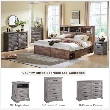 ACCOHOHO 18" Farmhouse Nightstand Set of 2 - Image 8