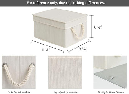 StorageWorks Storage Bins with Lids, Decorative Storage Boxes with Lid and Soft - Image 2