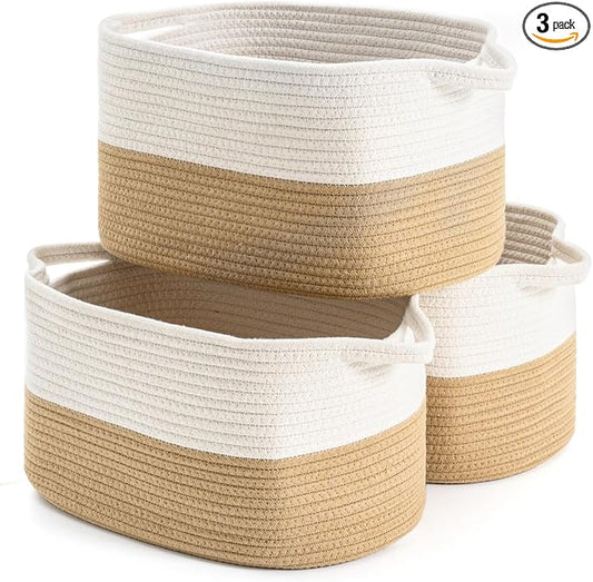 DUHEL Cotton Rope Woven Storage Basket, Used by DUHEL