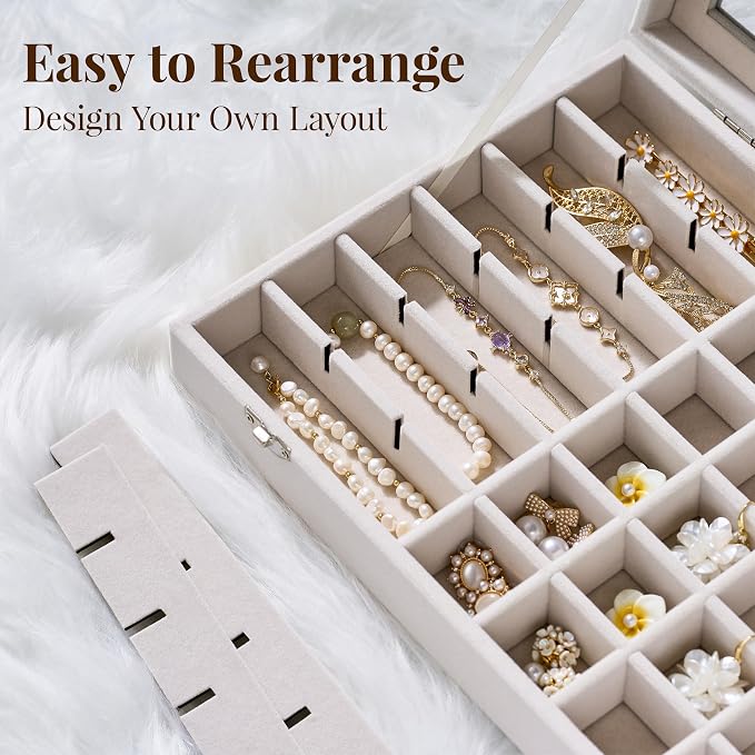 48 Grid Earring Organizer and Storage: Velvet Jewelry Tray - Image 5