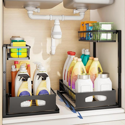 Under Sink Organizer and Storage, Height Adjustable Cabinet Organizer - Image 5