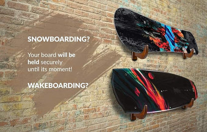 TESLYAR Surfboard Wall Mount – Wooden Surfboard Rack - Image 4